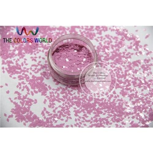 TCH307 2.0 MM Size Solvent Resistant Mate Dark Pink Colors Diamond rhombus shape glitter for nail art and other deco