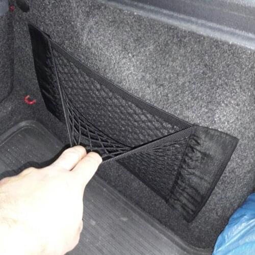 High quality Car Back Rear Trunk Seat Elastic String Net Mesh Storage Bag Pocket Cage for Ford Focus 2 3 for volvo xc60 xc90 s60