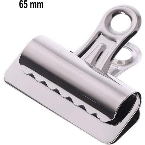 XRHYY 5Pack Silver Bulldog Clips Metal Bulldog Clips Paper Letter Document Ticket File Binder Grip Clip Clamp-65mm