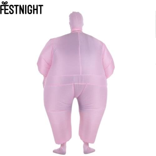 Funny Adult Size Inflatable Full Body Costume Suit Blow Up Fancy Dress Halloween Sports Party Fat Inflatable Jumpsuit Costume