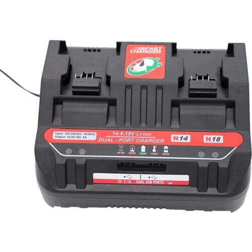 N12 N14 N18 Li-ion Battery Charger For Milwaukee 12V 14.4V 18V M18 48 - 11 - 24xx Series Lithium-ion Battery 6A Charging Current