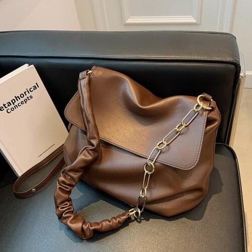 Quality Large Capacity Vintage Shoulder Bags for Women Design Simple Solid Color Crossbody Bag Female Fashion luxury Handbag