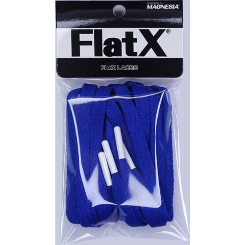 FlatX 8mm Royal Blue/ White Metal Tips Shoelaces High Quality Professional Sneaker Laces Shoelace Lacet