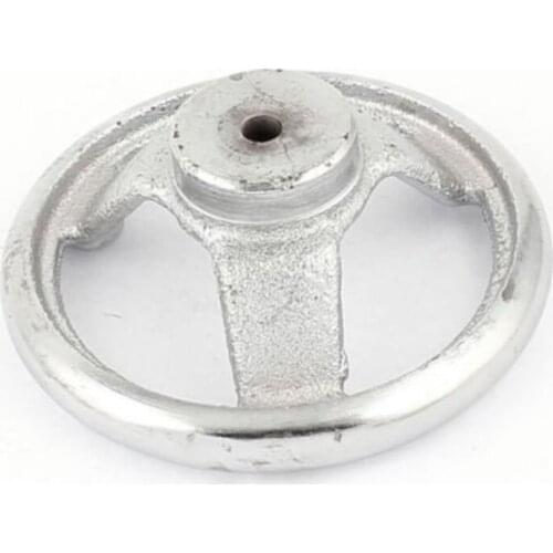 1PC 100mm/ 4" Dia 3 Spoke Round Silver Iron Hand Wheel for Milling Machine Lathe
