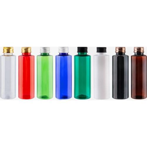 120ml x 40 Aluminum Screw Cap Bottle With Plastic Stopper For Toner Plastic Cosmetic Container With Gold Silver Bronze Black Cap