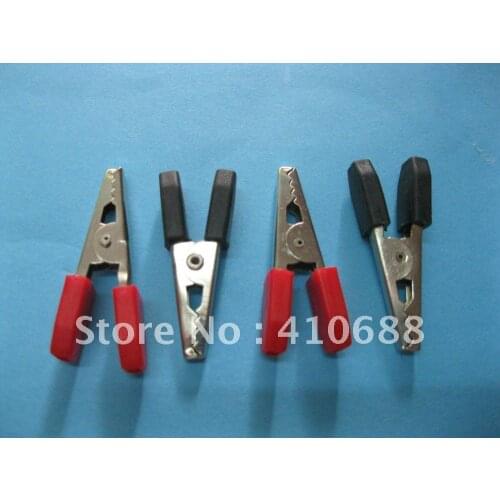 100 Pcs Per Lot Alligator Clip with Red & Black Boot Clamp Connector HIGH Quality HOT Sale
