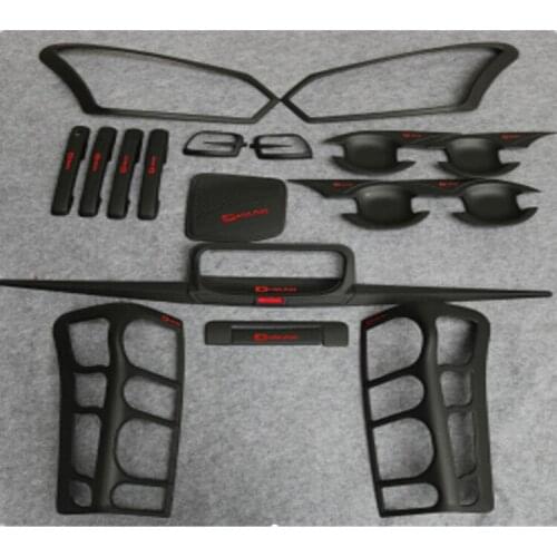 2012-2014 old DMAX pickup parts whole set of exterior cover ABS bloack 3M dmax patch