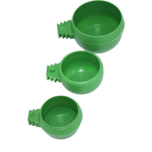40pcs pigeon automatic feeder parrot mini food water bowl feeder plastic bird pigeon cage sand cup feeding