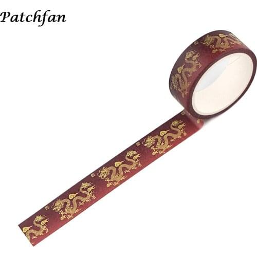 A4267 Patchfan Classical style Washi Tape Paper DIY Planner Dragon Masking Tape Adhesive Tapes Stickers Decorative Stationery
