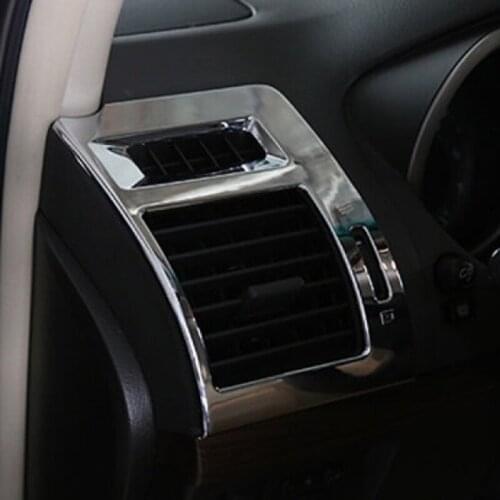 For Toyota Land Cruiser 150 Prado FJ150 2010-2017 Accessories Car left and right air outlet Cover Trim Chrome Car Styling 2pcs