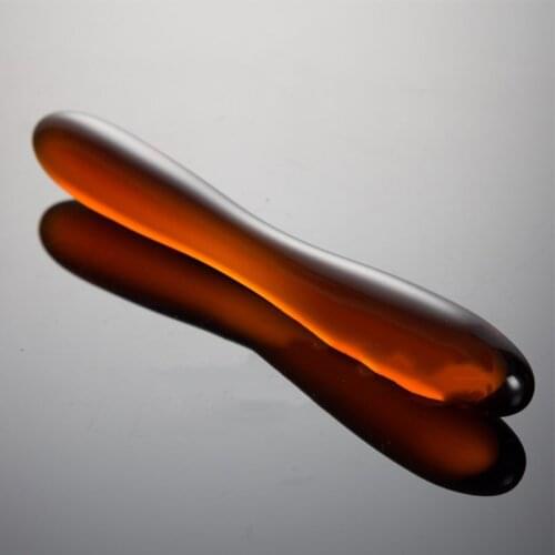 New 18 cm crystal glass anal toy dildo double head hole crystal dildo butt plug G-spot stimulator female male gay sex toy