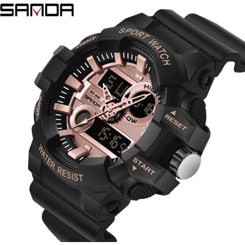Sanda Sports Mens Watches Luxury Led Digital Military Quartz Watch Men Waterproof G Style Wristwatches Relogio Masculino Clock