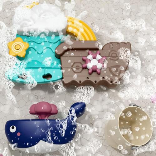 Baby bath toys for kids water spray game Shower Game Cloud Whale Bath Toy for Children Swimming Bathroom Bathing Shower Kids Toy