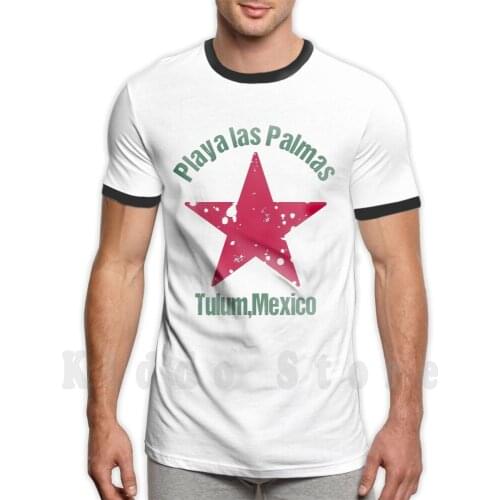 Tulum Playa T Shirt Print For Men Cotton New Cool Tee Mexico Playa Del Carmen Isla Mujeres Riviera Maya El Chapo Sombrero Idea