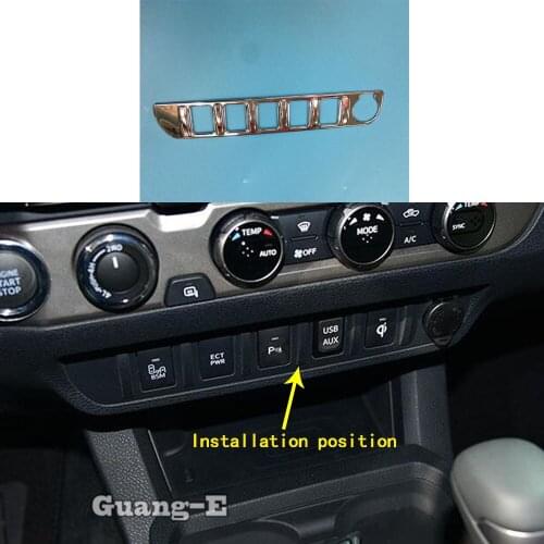 For Toyota Tacoma 2015 2016 2017 2018 2019 2020 Car Control Socket Charge Cigarette Smoke Lighter Switch Frame Stick Trim Parts
