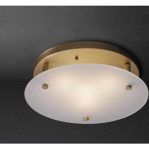 Art fan light luxury simple original ceiling plate lamp bed room study room small size apartment hallway balcony round lamp