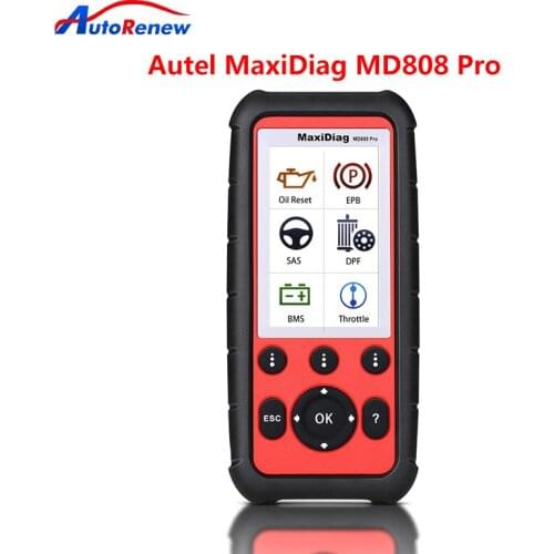 Autel MaxiDiag MD808 Pro All System Diagnostic Tool Car Code Reader Scanner BMS/Oil Reset/SRS/EPB/DPF/SAS Free Update Online