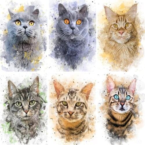 GATYZTORY Painting By Numbers For Adults Color Cat Animals Frame Paintings on Canvas Picture Oil Paint By Number DIY Gift Home D