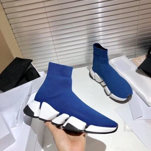 New Paris Speed Trainers ultra light Knits Sock Shoe Runner Shoes Sock Triple Trainers Men Women Casual Shoes with box