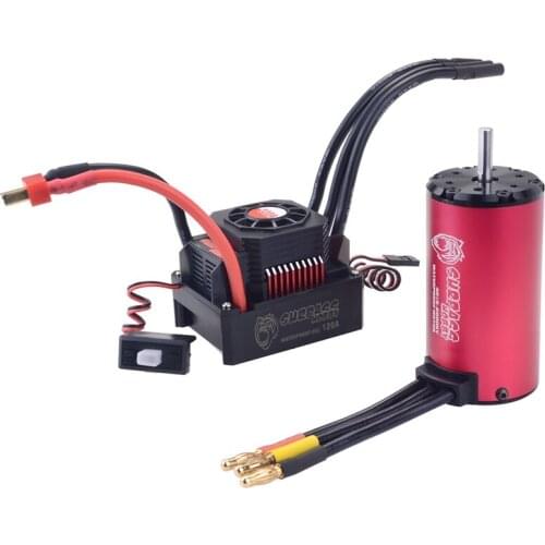 LBER SURPASS HOBBY KK Waterproof Combo 4076 2000KV Brushless Motor with 120A Brushless ESC for 1/8 RC Drift Racing Car