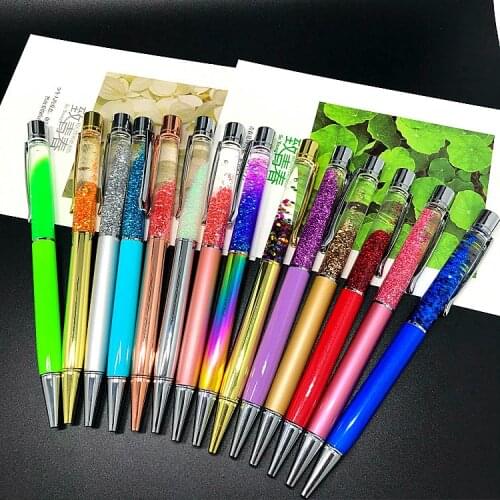 Fashion Luxury Gold Foil Ballpoint Pen Rose Gold Metal Copper Flow Oil Ball Point Pens for Writing School Office Chancery Tool