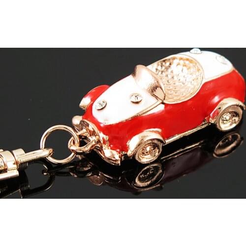 Fashion Alloy Car KeyChain Crystal Key Chains Charm HandBag Pendant for Women Luxury Small Model Auto Trinket Porte Clef Llavero