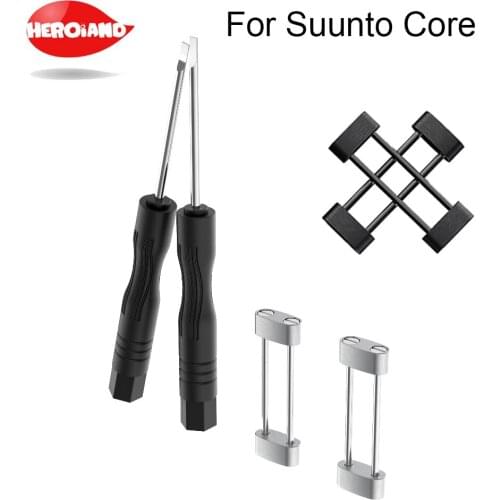 For Suunto Core Strap Essential Watch Band Strap Diver Lugs Adapters set + 2Pcs Tool watch Repair Accessory Backup fixed Screw