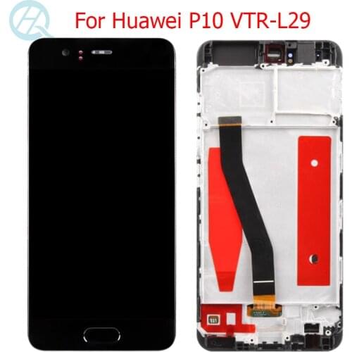 Original P10 LCD For Huawei P10 Display With Frame Touch Screen Digitizer Glass Assembly 5.1" VTR-L09 VTR-L10 VTR-L29 LCD Screen