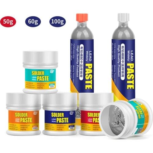50g/60g/100g Solder Paste Flux 138/158/183/217℃ Melting Point Welding Tin Paste for PCB/SMD/CPU Repair Tools BGA Reballing
