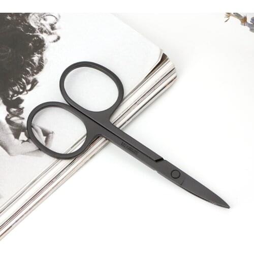 HUAMIANLI Scissor Professional Scissor Manicure For Nails Eyebrow Nose Eyelash Cuticle Scissors Curved Pedicure Makeup Tool