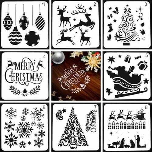 Christmas Tree Snowflake Scarpbooking Drawing Template Measuring Ruler Stencil Decorative Embossing Template Supplies