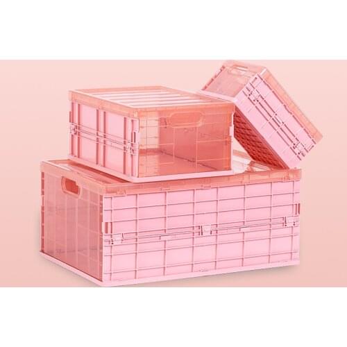 Foldable Plastic Storage Box Desktop Toiletry storage Container Women Underwear Cosmetic Organizer Household Sundries Basket New
