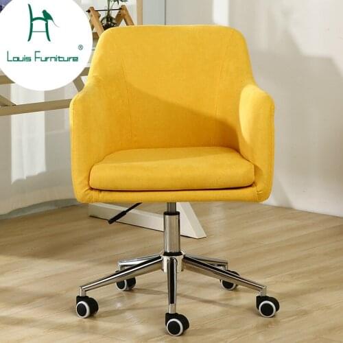 Louis Fashion Conference Chairs European-style Fabric Household Computer Leisure Desk Brief Date Guest