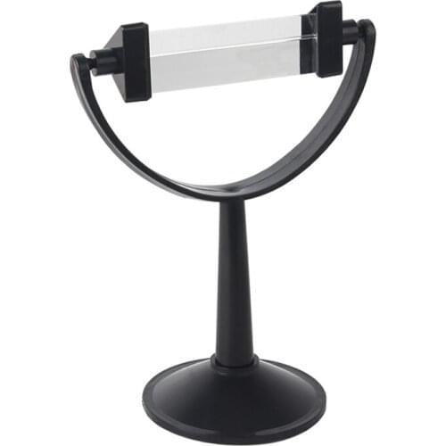 Optical Glass Triangular Prism with Rotatable Plastic Stand for Teaching Light Spectrum Physics, Photography Crystal Rainbow