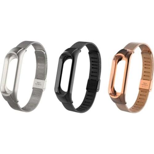 Stainless Steel Smart Wristband Mi Band 2 3 4 5 metal Strap for Mi band 5 Adjustable Screwless bracelet for Xiaomi MiBand 4 3 2