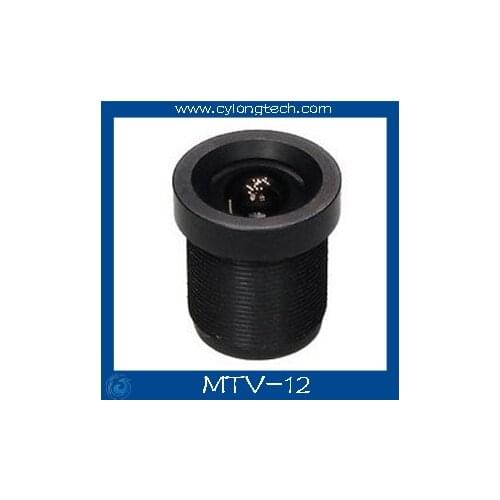 1/3" 12 MM Wide Range Angle CCTV Camera Board Fixed F2.0 Lens 5 pcs Free shipping.MTV-12