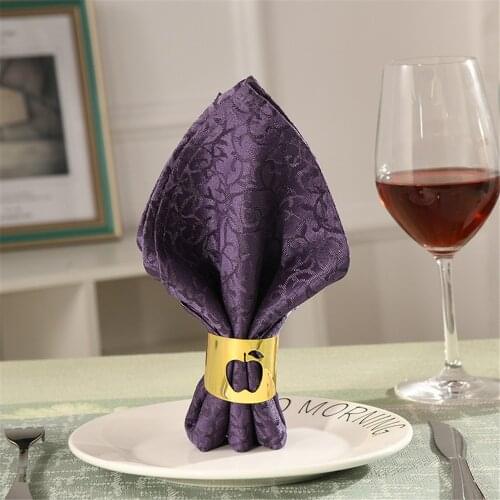 10PCS/Metal Simple Hollow Apple Napkin Ring Desktop Decoration Used for Family Party, Cocktail Party, Hotel Holiday Decoration