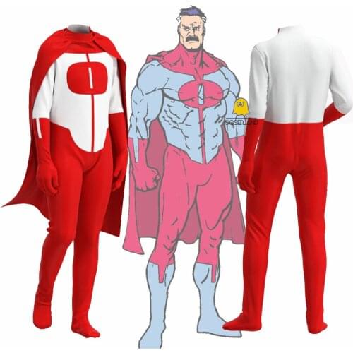 2021 Kids Invincible Cosplay Omni Man Mark Grayson Jumpsuit Child Hero Suit Atom Eve Nolan Halloween Costume Carnival Party Gift