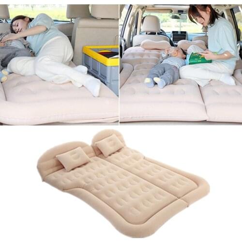 Car SUV Inflatable Bed Kits Multifunctional Travel Cushion Air Bed PVC+ Flocking Outdoor Casual Couch Auto Interior Accessories
