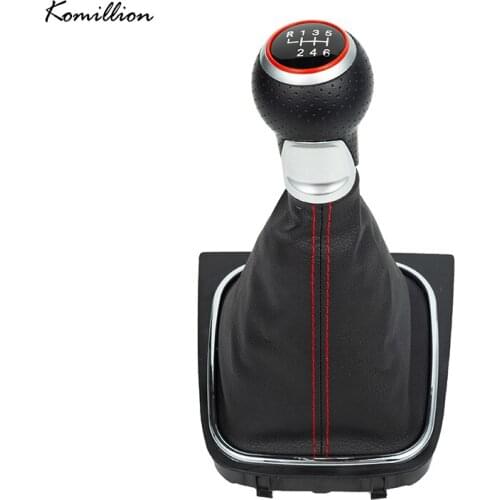 Car 6 Speed Gear Shift Knob Lever Shifter Leather Gaiter Boot Cover Collar for VW Golf Car Styling Accessories Interior Parts