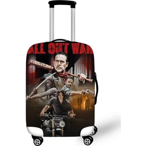 18-32 Inch The Walking Dead Travel Luggage Suitcase Cover Trolley Bag Protective Cover Boys Girls Elastic Suitcase Cover