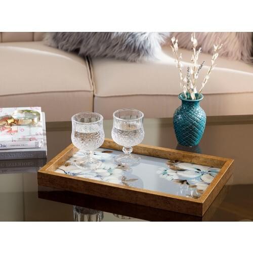 Georgia Glass Decorative Tray 22x37 cm Blue