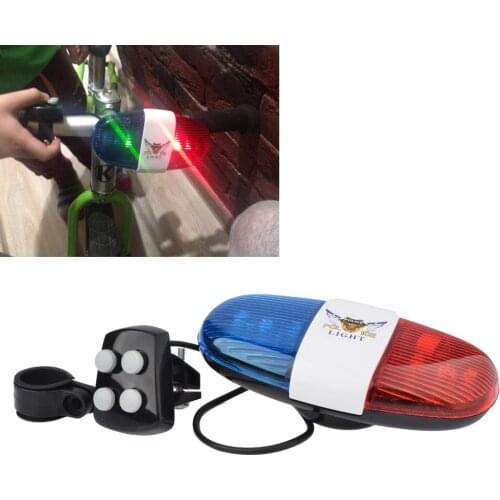 6 LED 4 Tone Speaker Child Bicycle Horn Bicycle Bell Light Electronic Alarm Child Bicycle Accessories