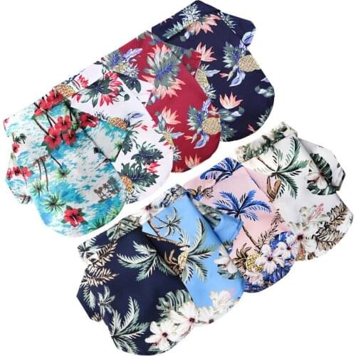 Small Medium Big Dog Beach Pineapple Shirt Hawaii Pet Dog Cat Golden Retriever Spring/Summer Seasons Clothing Supplies