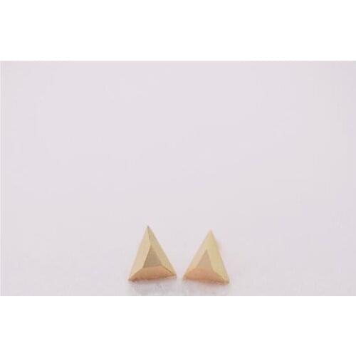 Fashion 3D geometry triangle earrings, triangular pyramid stud earrings for women