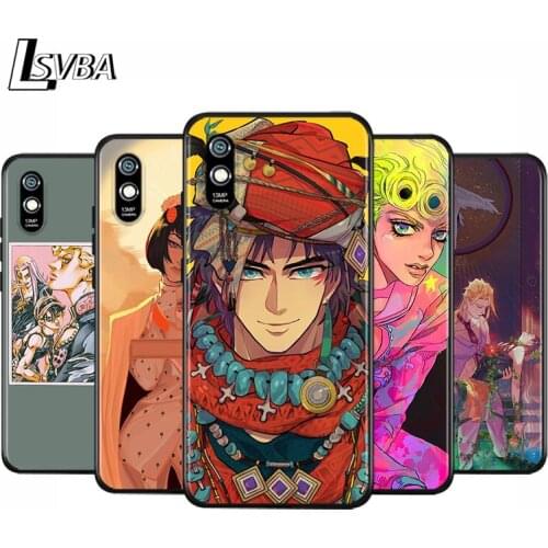 Anti-Fall Soft Black Cover JOJO Bizarre Anime For Xiaomi Redmi 10X 5G 9C 9A 9 K20 8A 8 7A 7 S2 6A 6 Matte Phone Case