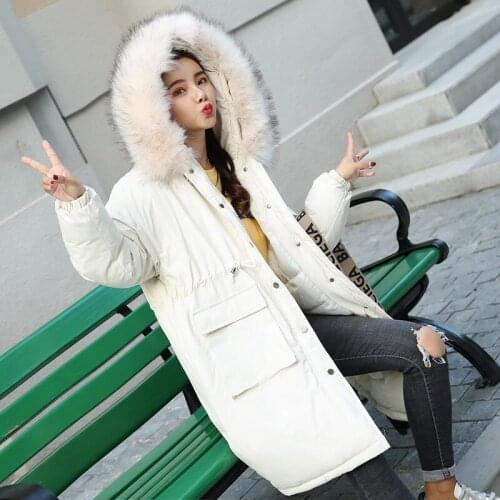 Generation Limited Long Hair 2019 Autumn And Winter New Product Suit-dress Easy Fund Cotton Even Hat Will Coat Cotton-padded