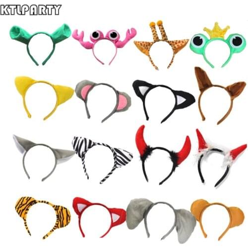 Children adult COSPLAY Animal ear headband bee bear cow zebra mouse monkey frog tiger leopard frog birthday party hairband