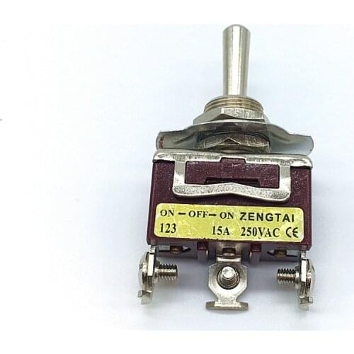 1PC Toggle Switch SPDT 3 Pin (ON) OFF (ON) 3 Position Rocker Switch 15A 250VAC Momentary Self Return