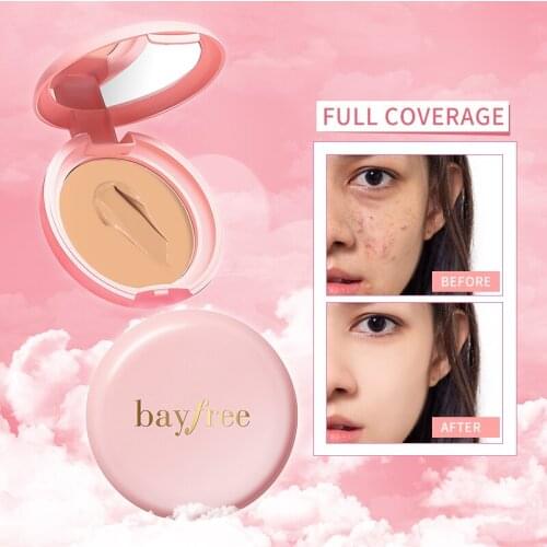 Bayfree 4 Color Matte Full Coverage Hydrating Concealer Cream Oil Control Foundation Balm Face Makeup